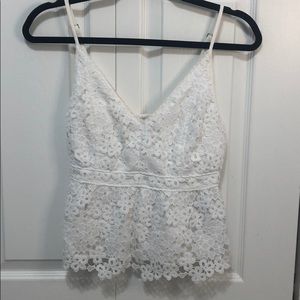 Abercrombie white lace tank